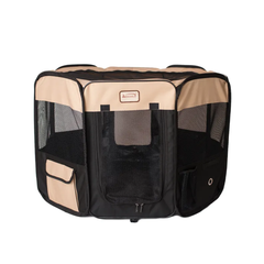 Armarkat PP003BGE-M Portable Pet Playpen In Bk and Bge Combo-4