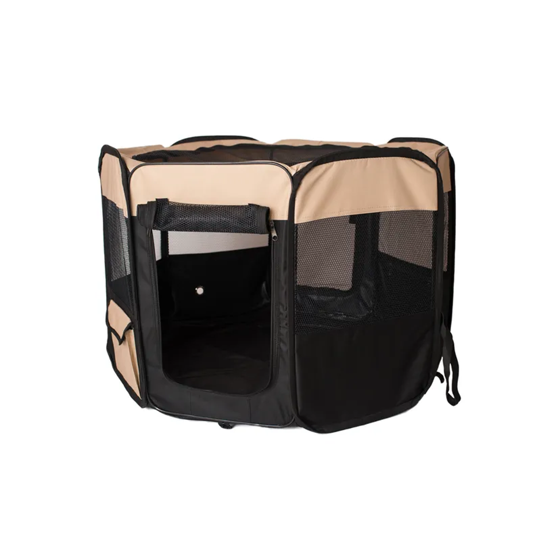Armarkat PP003BGE-M Portable Pet Playpen In Bk and Bge Combo-5