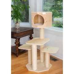 Armarkat Premium Scots Pine, Solid Wood Cat Tree 46" Tall-2