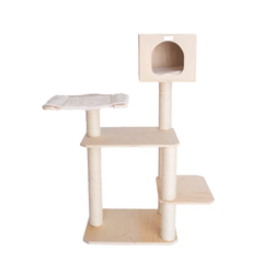 Armarkat Premium Scots Pine Solid Wood Cat Tree, 50" Tall-2