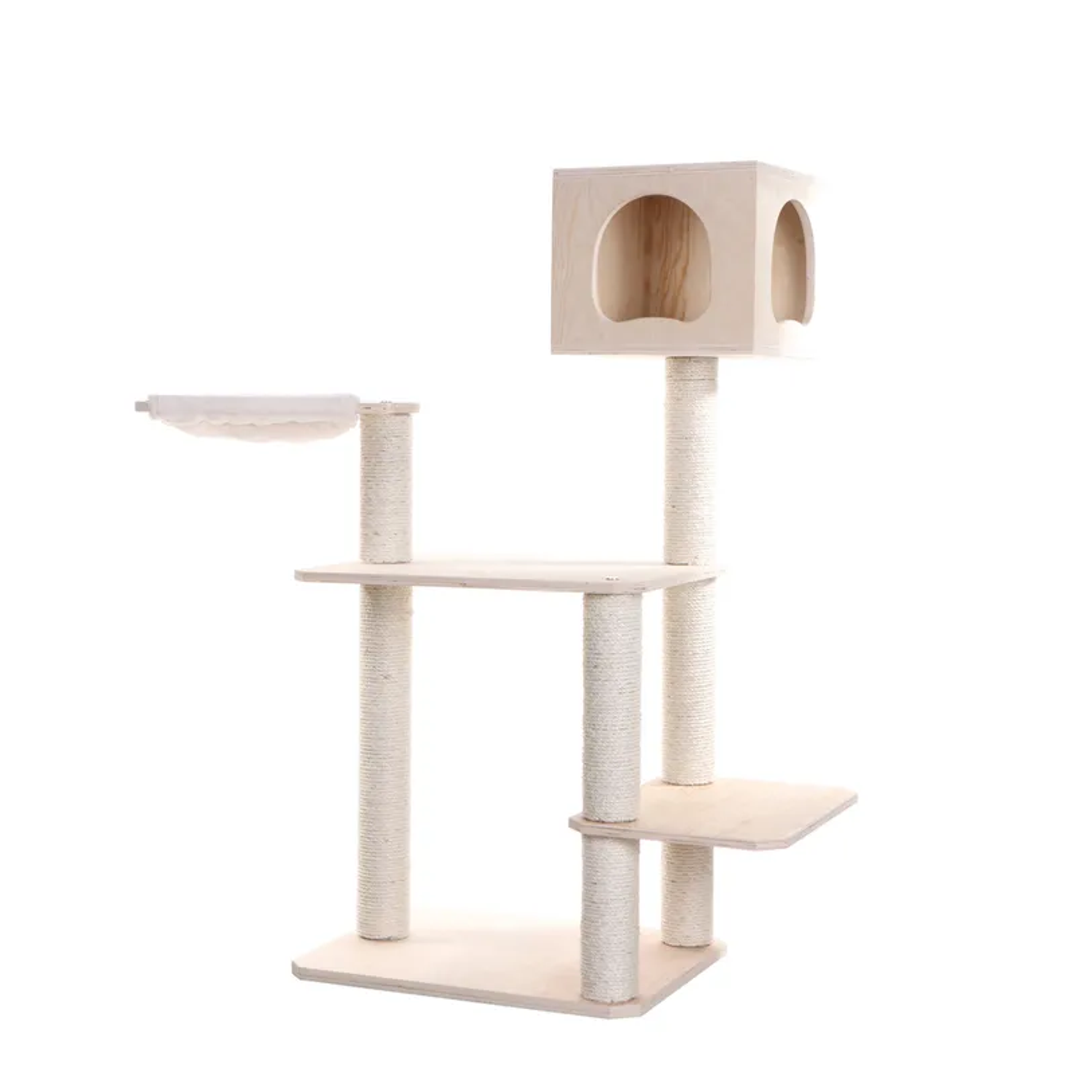 Armarkat Premium Scots Pine Solid Wood Cat Tree, 50" Tall-3