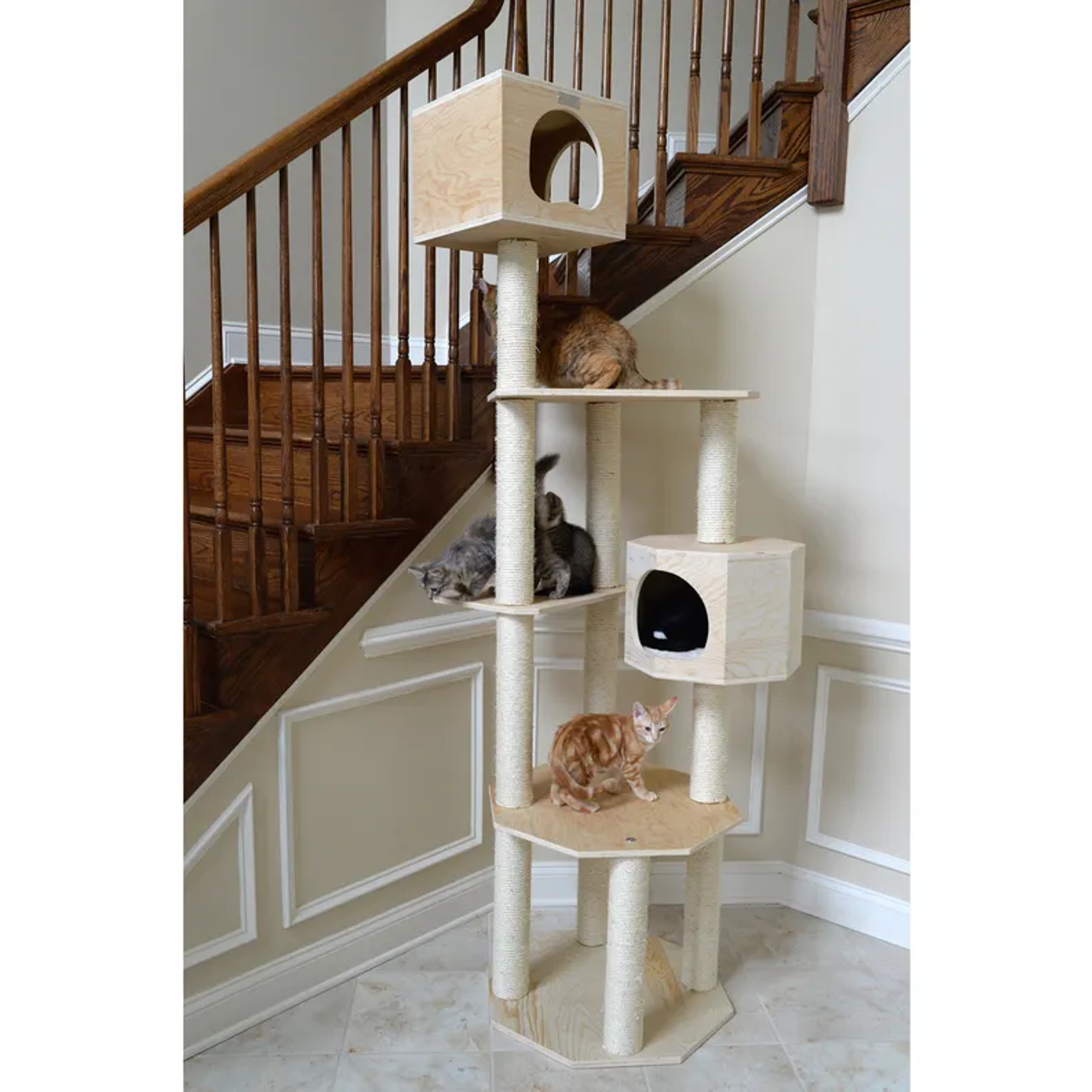 Armarkat Premium Scots Pine Cat TreeTall Sturdy Cat Tower-3