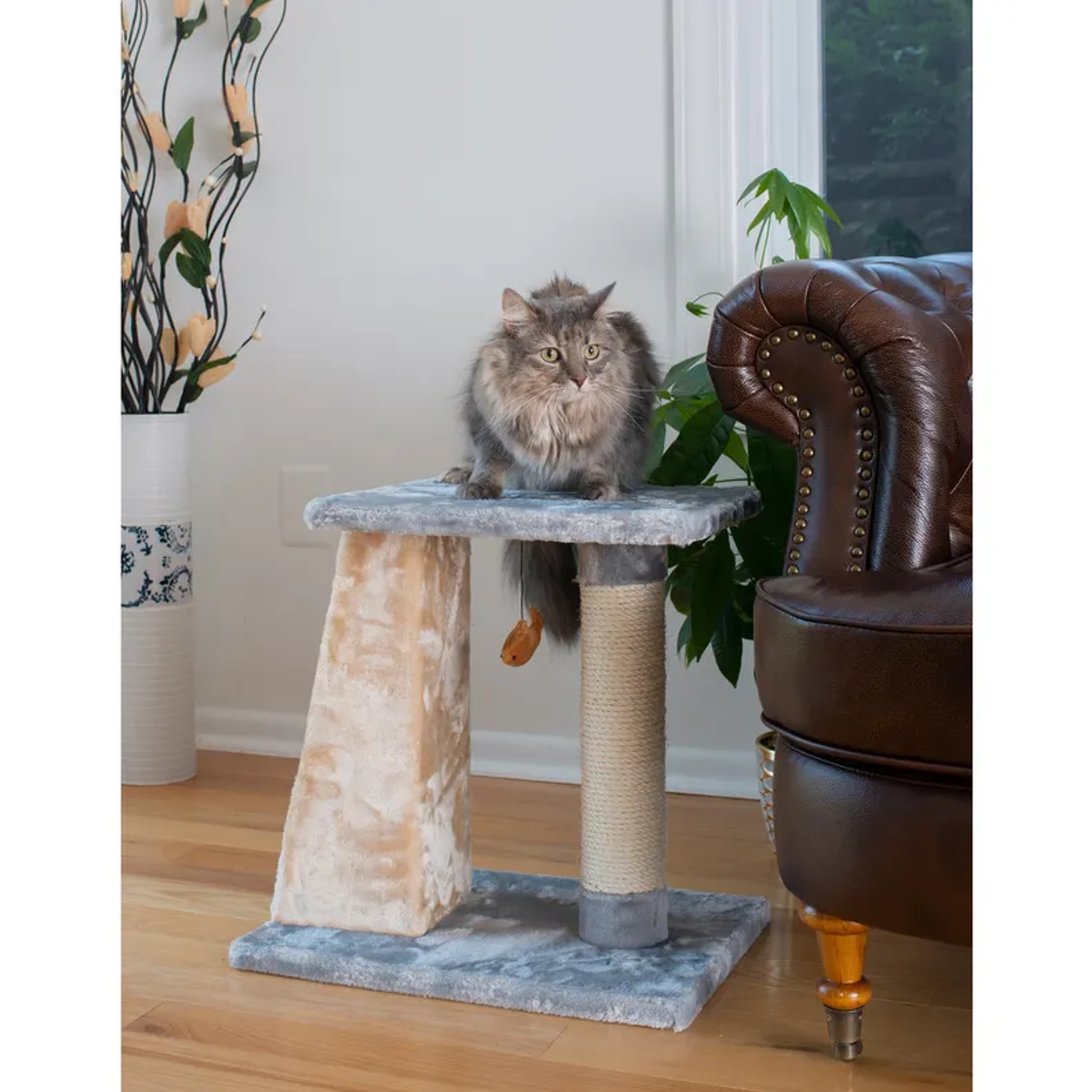 Armarkat 2 Level Platform Scratcher Real Wood Cat Post-5