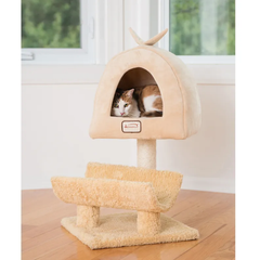 Armarkat X3007 Cat Condo, Real Wood Cat Scratching Post-3