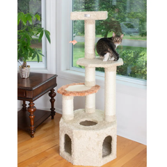 Armarkat X5703 Carpet Cat Furniture Real Wood Cat Condo-2