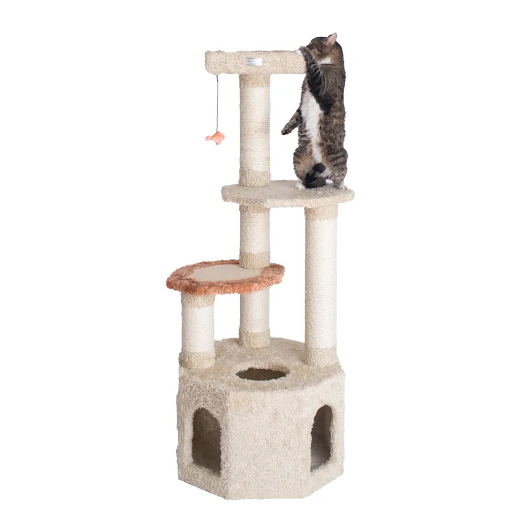 Armarkat X5703 Carpet Cat Furniture Real Wood Cat Condo-6