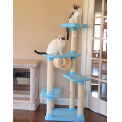Armarkat Cat Climber, Real Wood Cat Junggle Tree Skyblue-2