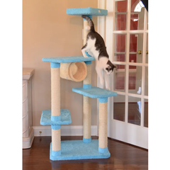 Armarkat Cat Climber, Real Wood Cat Junggle Tree Skyblue-3