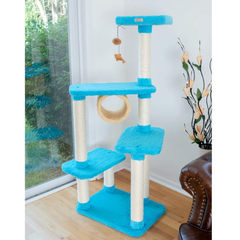 Armarkat Cat Climber, Real Wood Cat Junggle Tree Skyblue-4