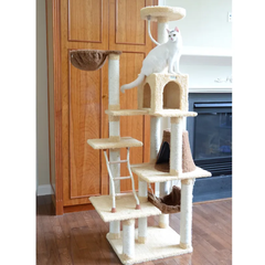 Armarkat Cat Climber Play House, 78" Real Wood Cat furniture-3