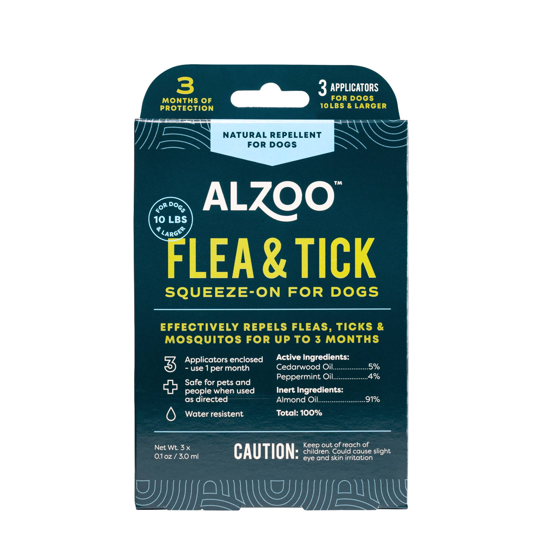 ALZOO Plant-Based Flea & Tick Repellent Squeeze-On Dog-2