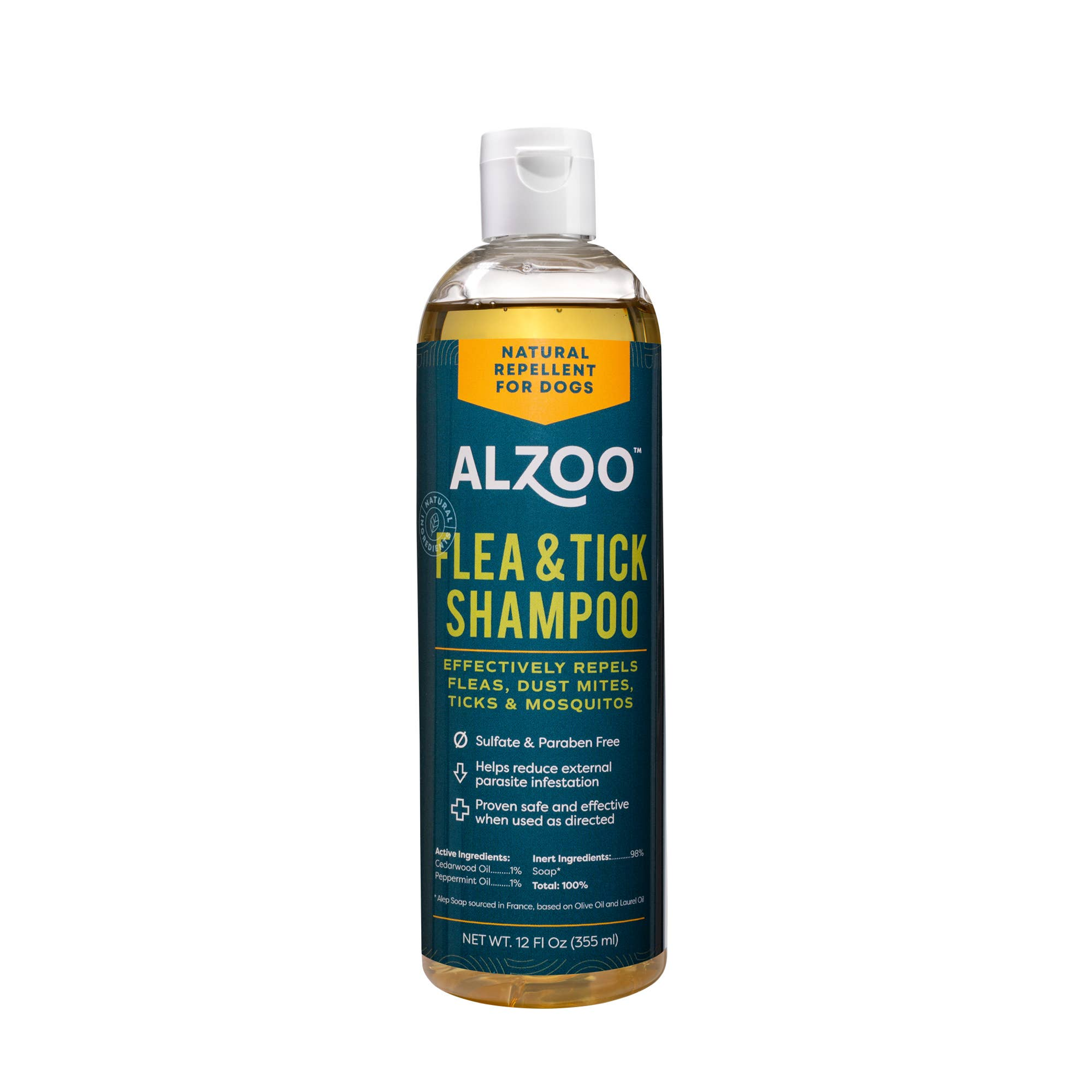 ALZOO Plant-Based Flea and Tick Repellent Shampoo for Dogs, 12oz-4