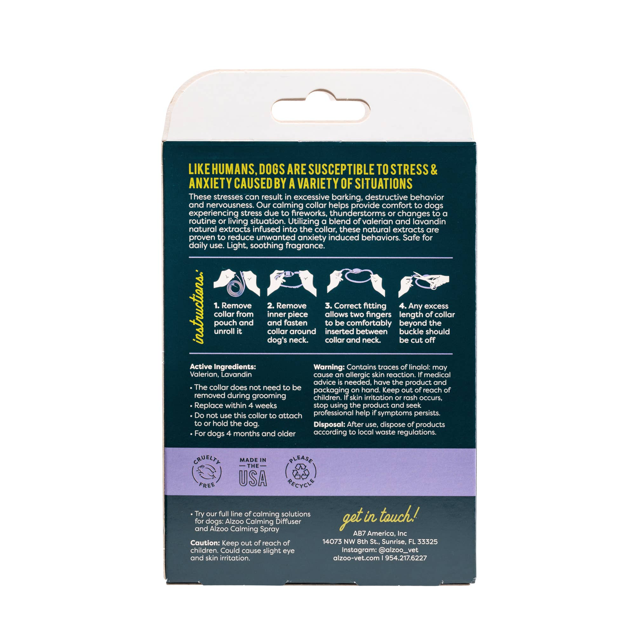 ALZOO Plant-Based Calming Collar for Dogs-4