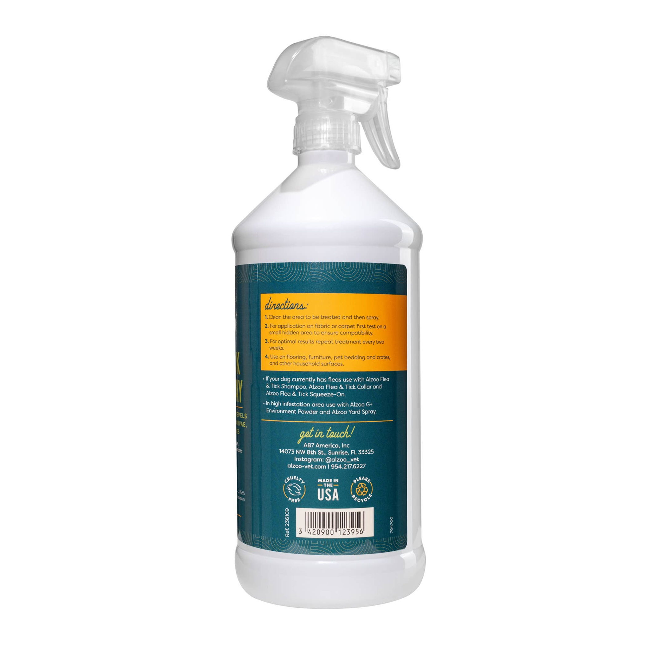 ALZOO Plant-Base Flea & Tick Home Spray, 32oz-2