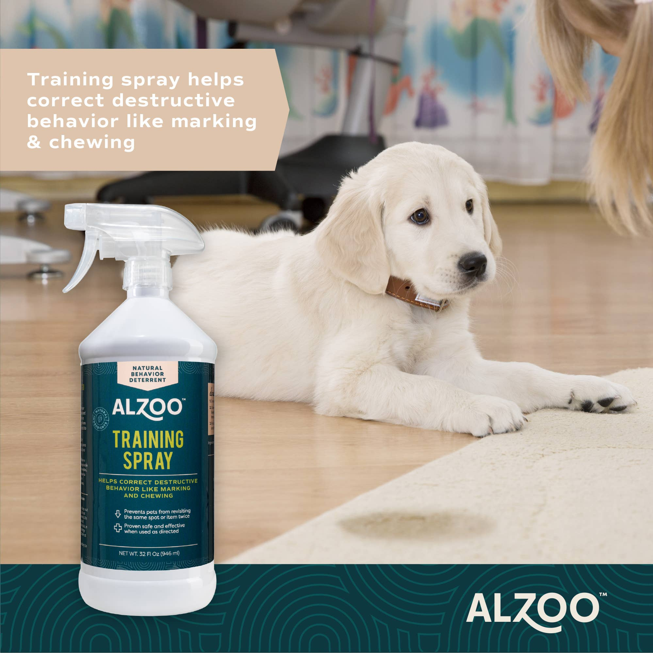 ALZOO Plant-Based Dog/Cat Indoor Training Spray, 32oz-2