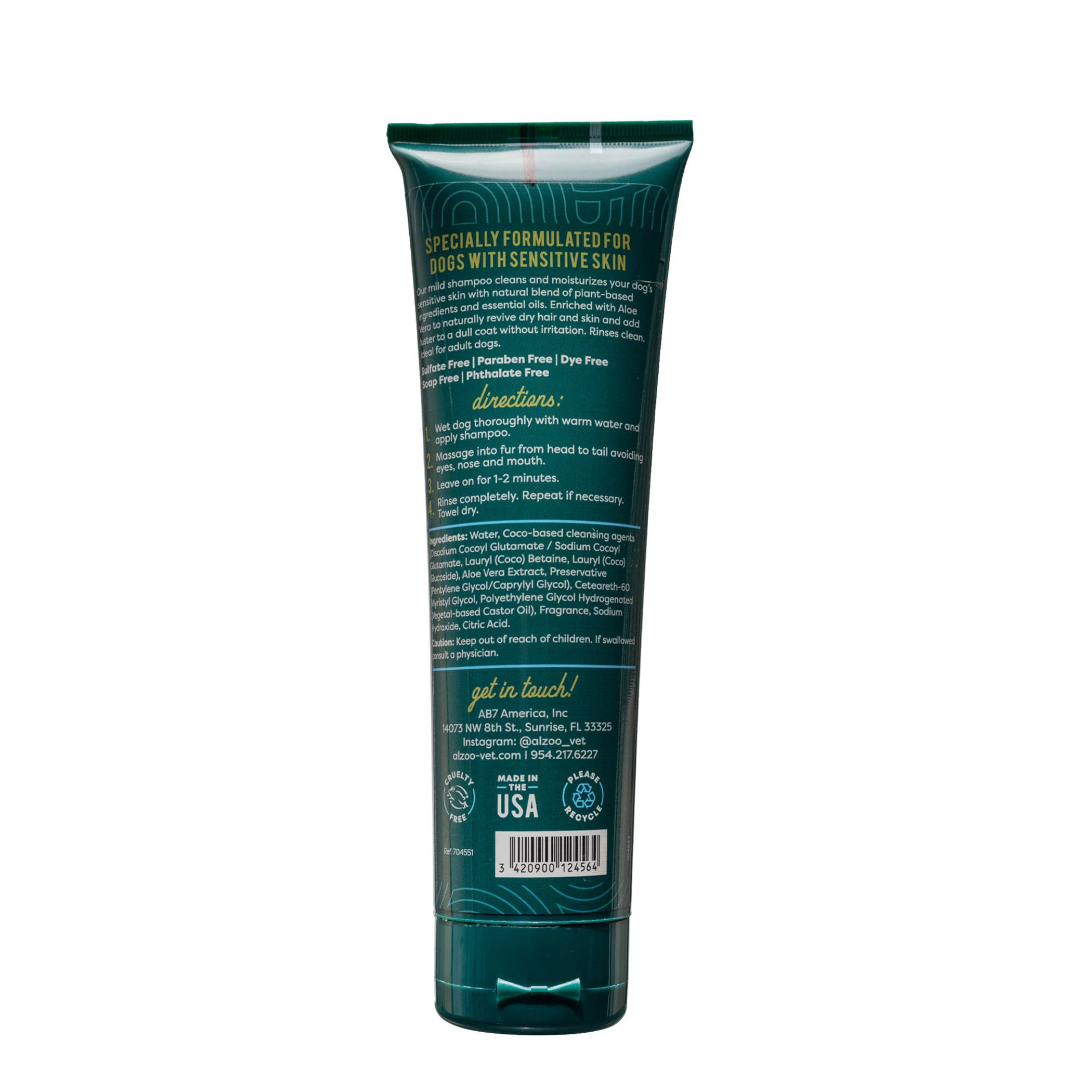 ALZOO Plant-Based Hypoallergenic Dog Shampoo, 8oz-3