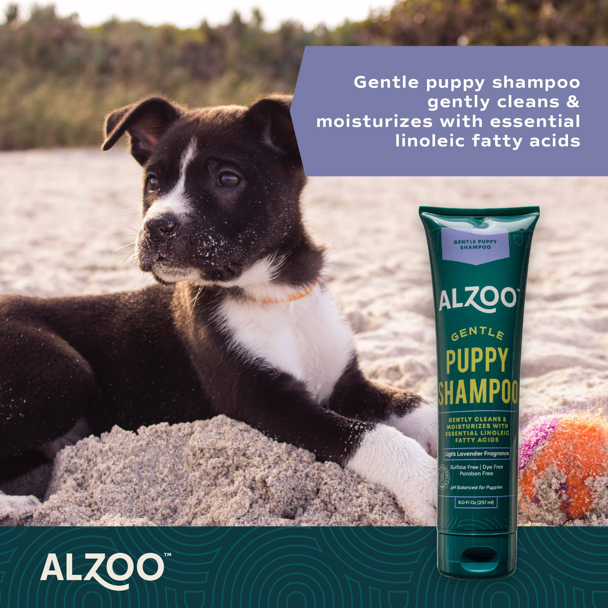 ALZOO Plant-Based Grooming Shampoo for Puppies, 8oz-3