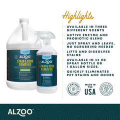 ALZOO Enzymatic Stain & Odor Remover Apple Blossom, 16oz-4