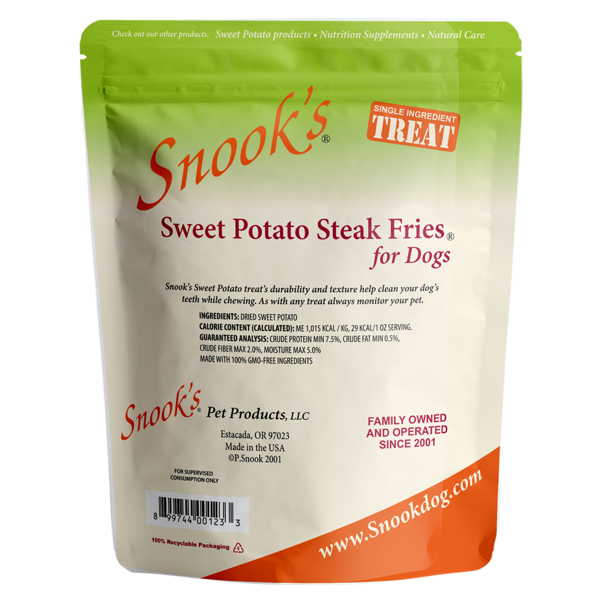 Sweet Potato Dog Steak Fries - Steak Fry shaped pieces 10oz-4