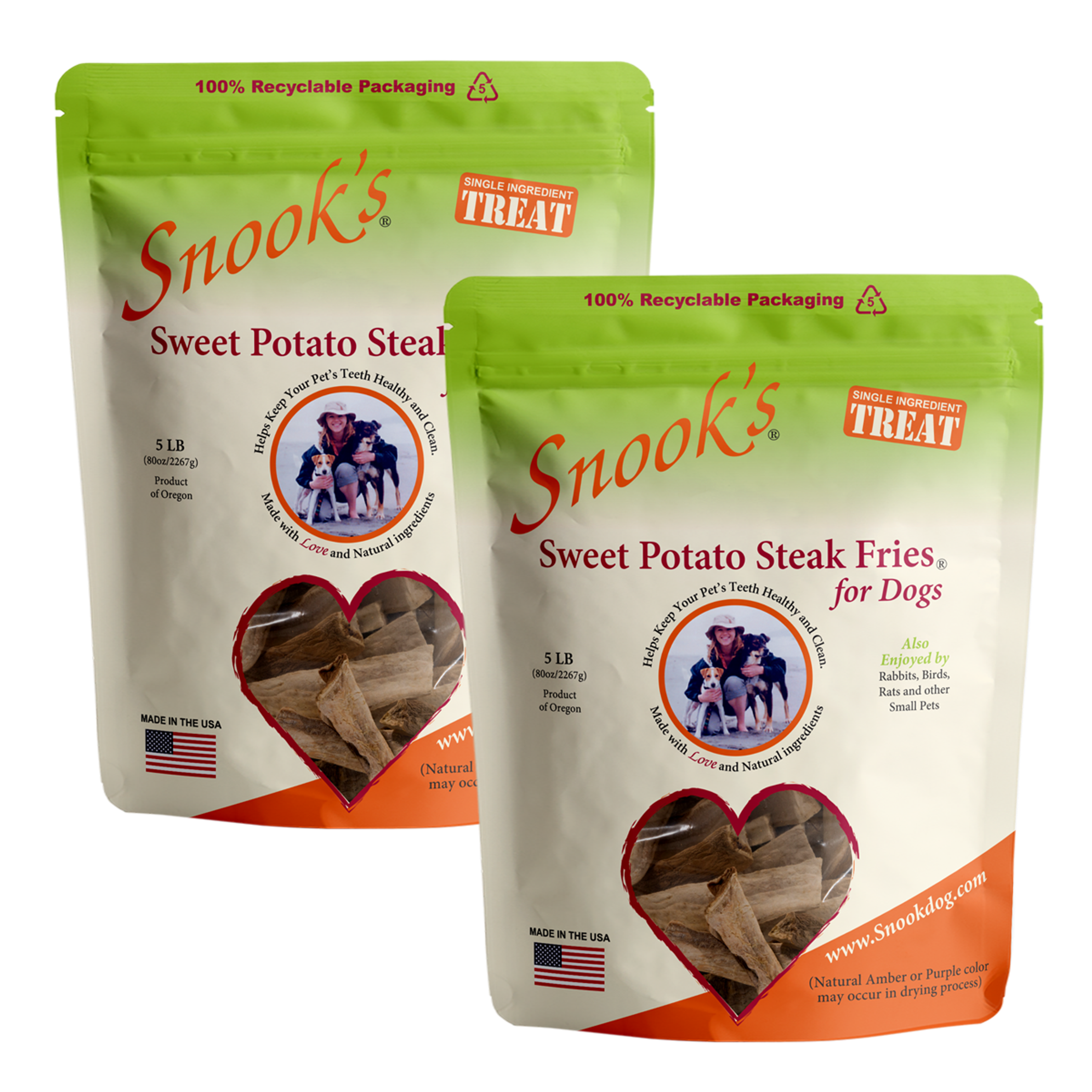 Sweet Potato Dog Steak Fries - Steak Fry shaped pieces 10oz-5