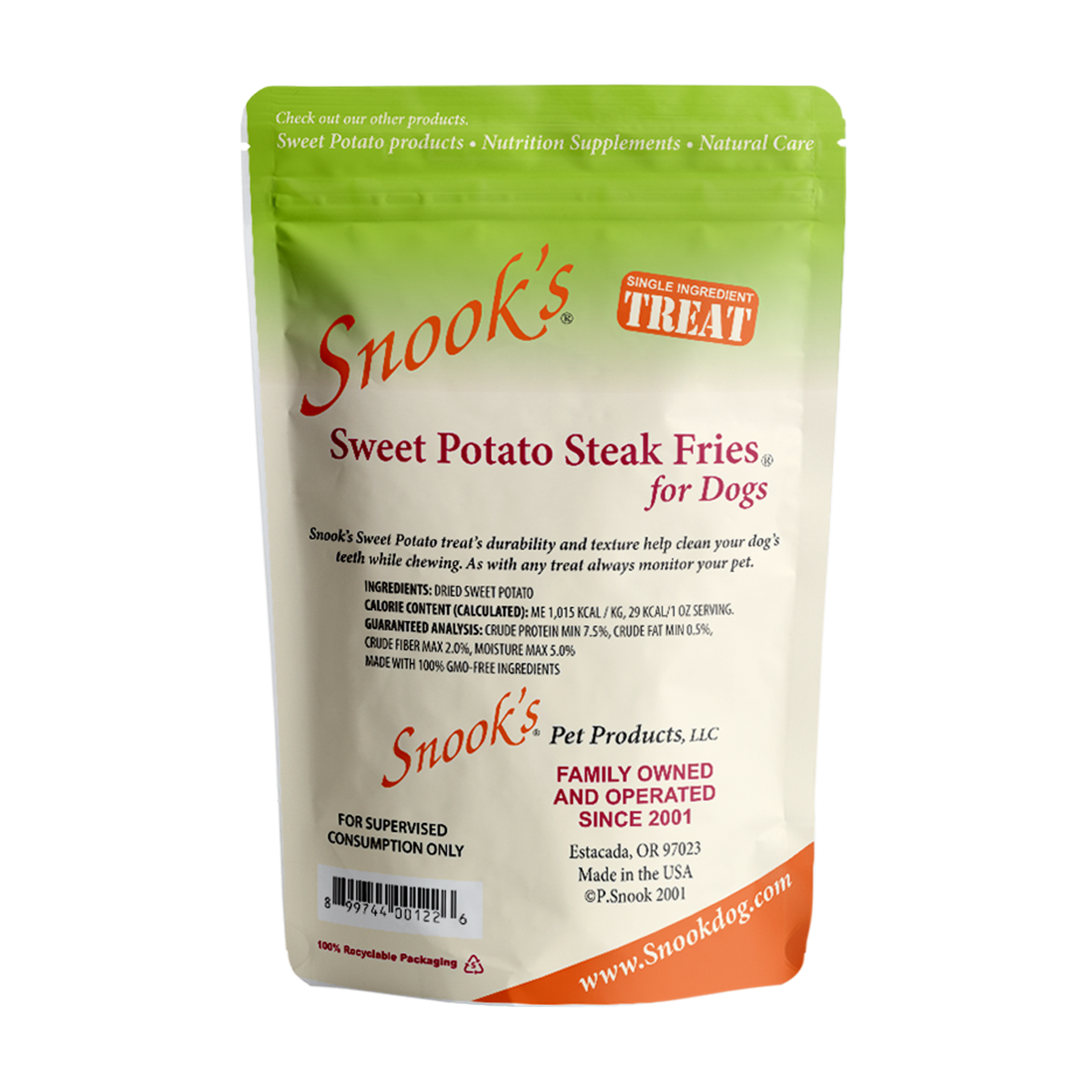 Sweet Potato Dog Steak Fries - Steak Fry shaped pieces 5lb-3