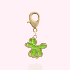 Balloon Dog Collar Charm Gold