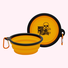 Bad Motha Fluffa Orange Dog Bowl