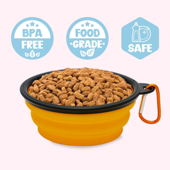 Bad Motha Fluffa Orange Dog Bowl-2