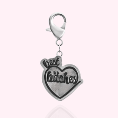 Best Bitches Dog Collar Charm Silver