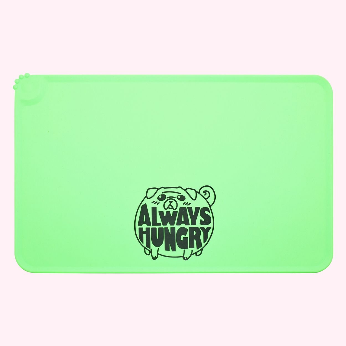 Always Hungry Green Dog Food Mat