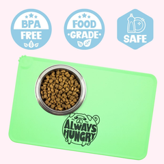 Always Hungry Green Dog Food Mat-2