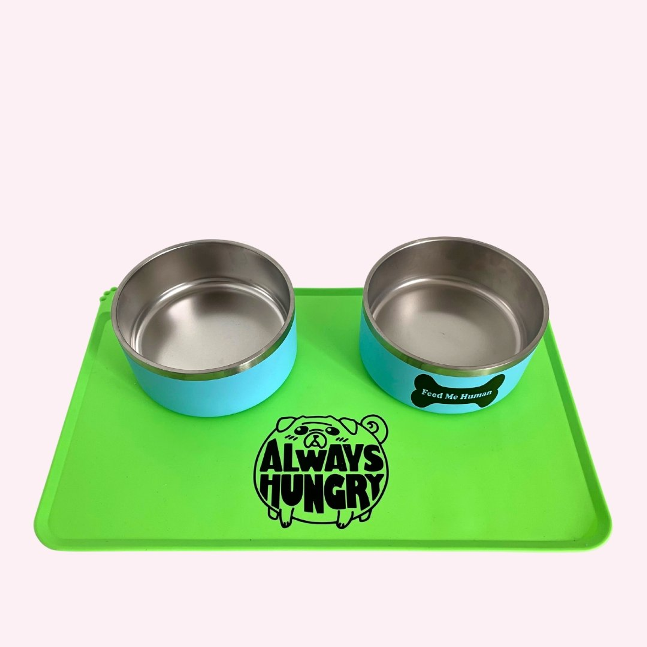 Always Hungry Green Dog Food Mat-3
