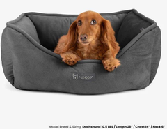 NANDOG Reversible Micro-Plush Fabric Pet Bed DARK GRAY-4