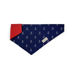 Anchors Away Nautical Over-the-Collar Dog Bandana L (18x9.5)