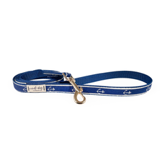 Anchors Away Ribbon Dog Leash Gold