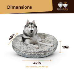 Bagel Bed LG - Frosted Snow-2