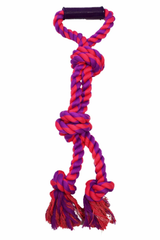 Amazing Pet Products Rope With Rubber Handle 23.5" Purple / Magenta