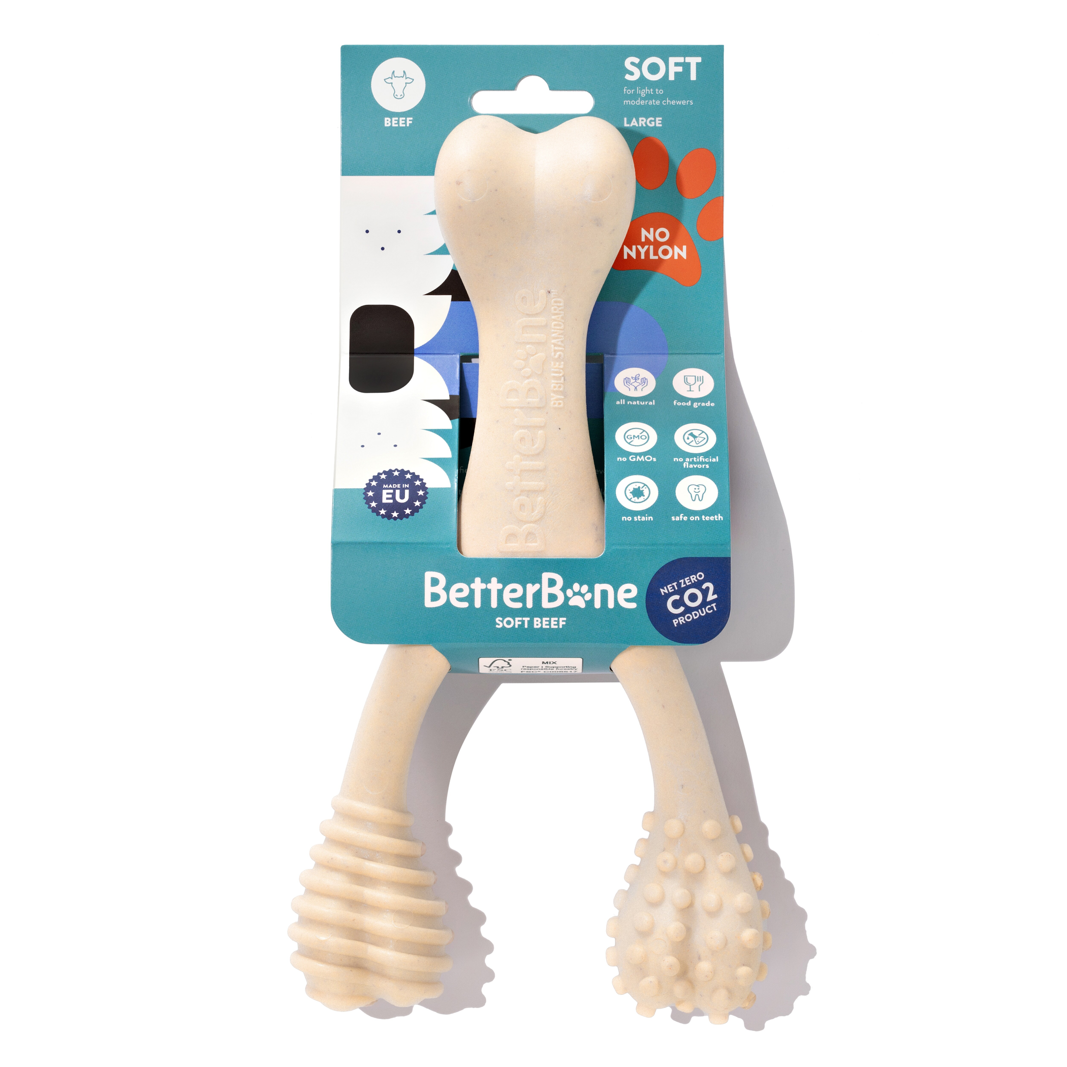 Betterbone Soft Beef Dog Chew Toy Large