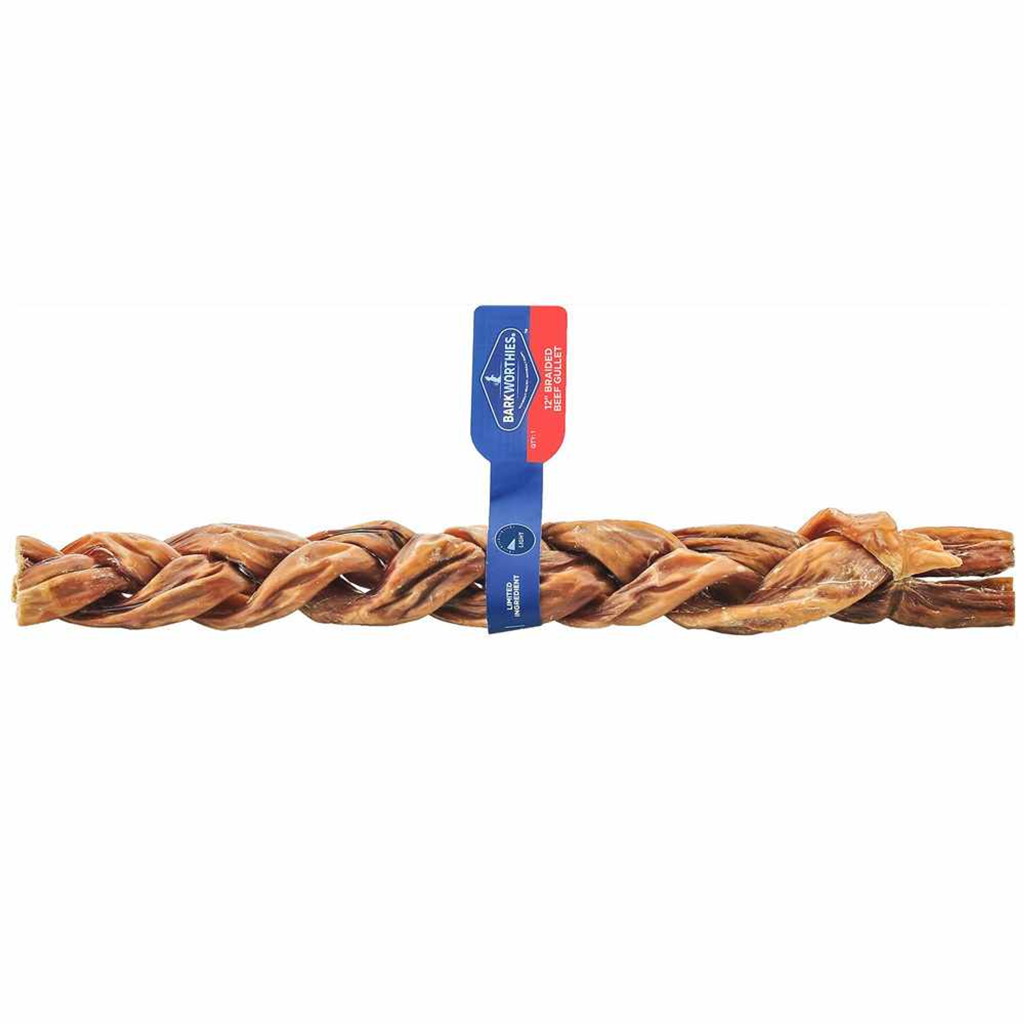 Barkworthies Beef Gullet - Braided 12'' Individual
