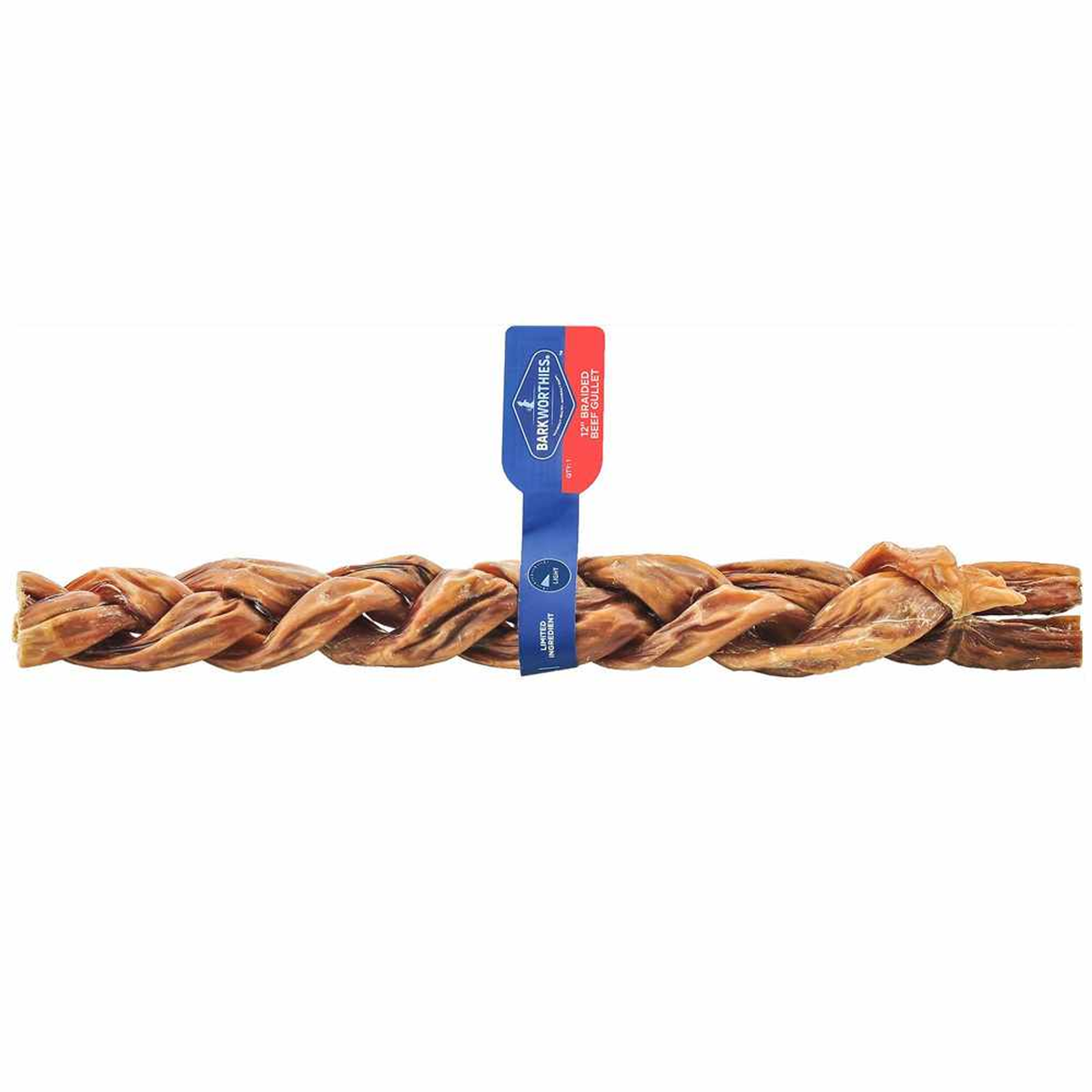 Barkworthies Beef Gullet - Braided 12'' Individual