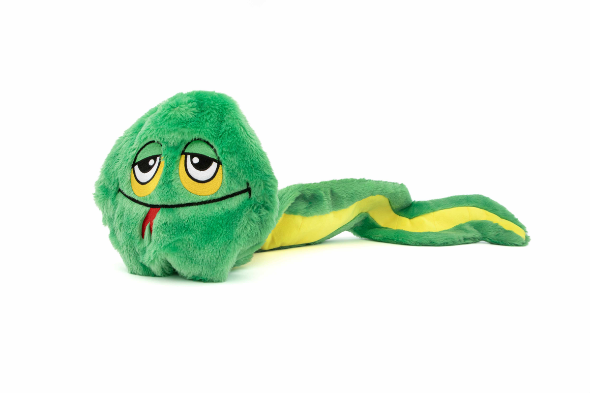 GURU Pet Company Hide-A-Tail Green Snake Interactive Plush Dog Puzzle Toy XL