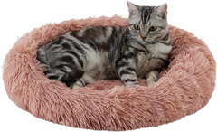 Best Friends by Sheri Cat Donut Bed 21x19 Dusty Rose