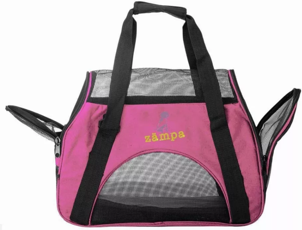 Zampa Airline Approved Soft Sided Pet Carrier 19" x 13" x 10" Pink