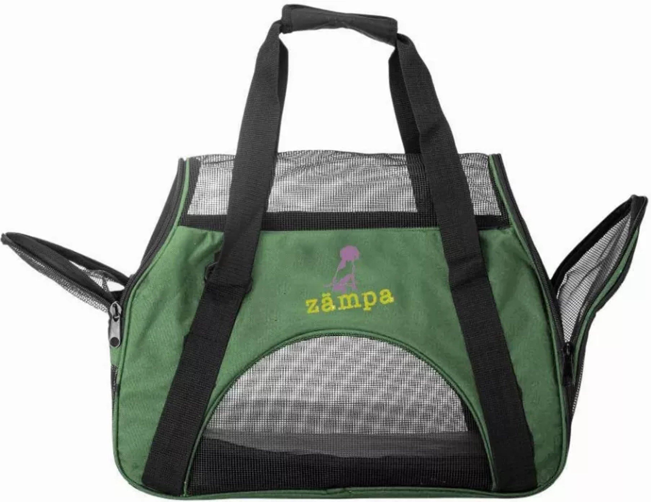Zampa Airline Approved Soft Sided Pet Carrier 19" x 13" x 10" Olive Green