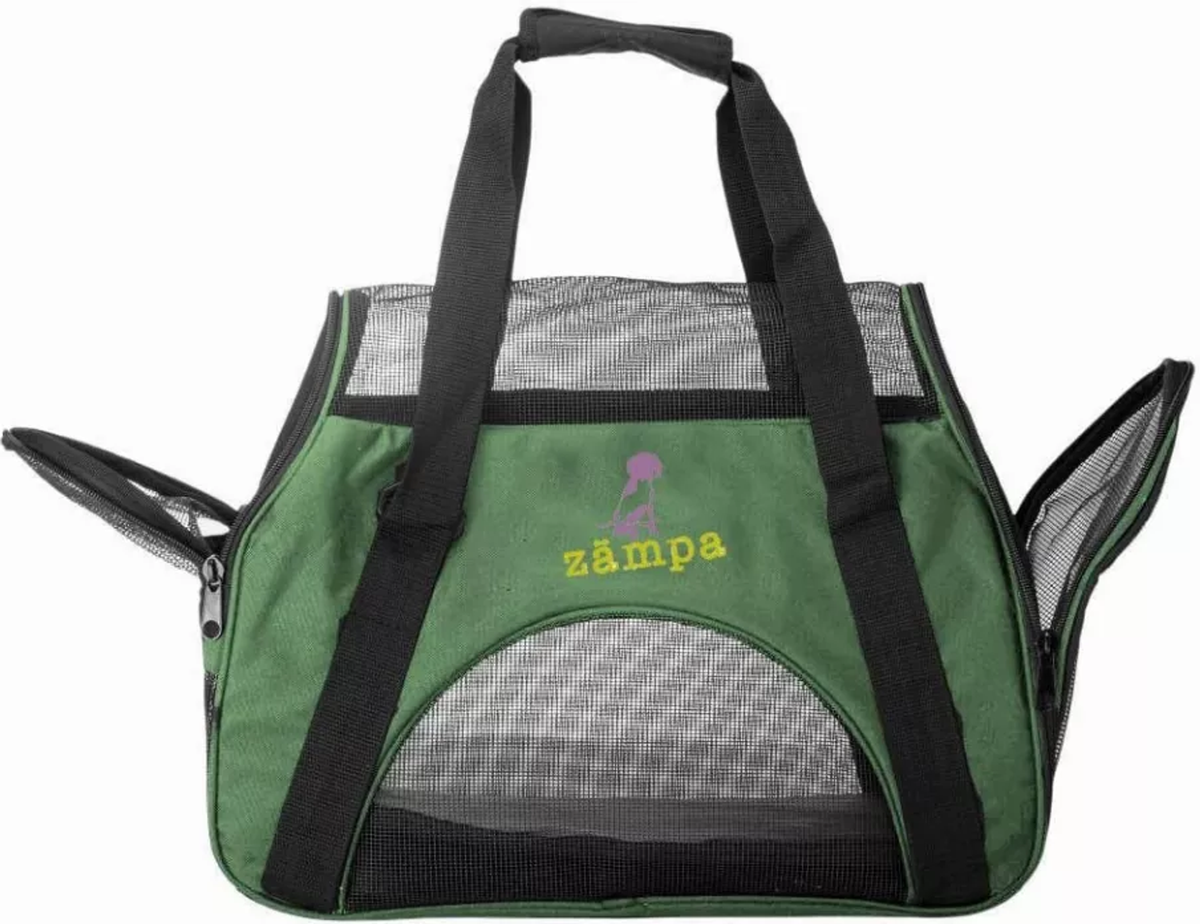 Zampa Airline Approved Soft Sided Pet Carrier 19" x 13" x 10" Olive Green
