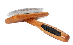 Bass Brushes- De-matting Pet Brush Slicker Style Medium Dark Bamboo1