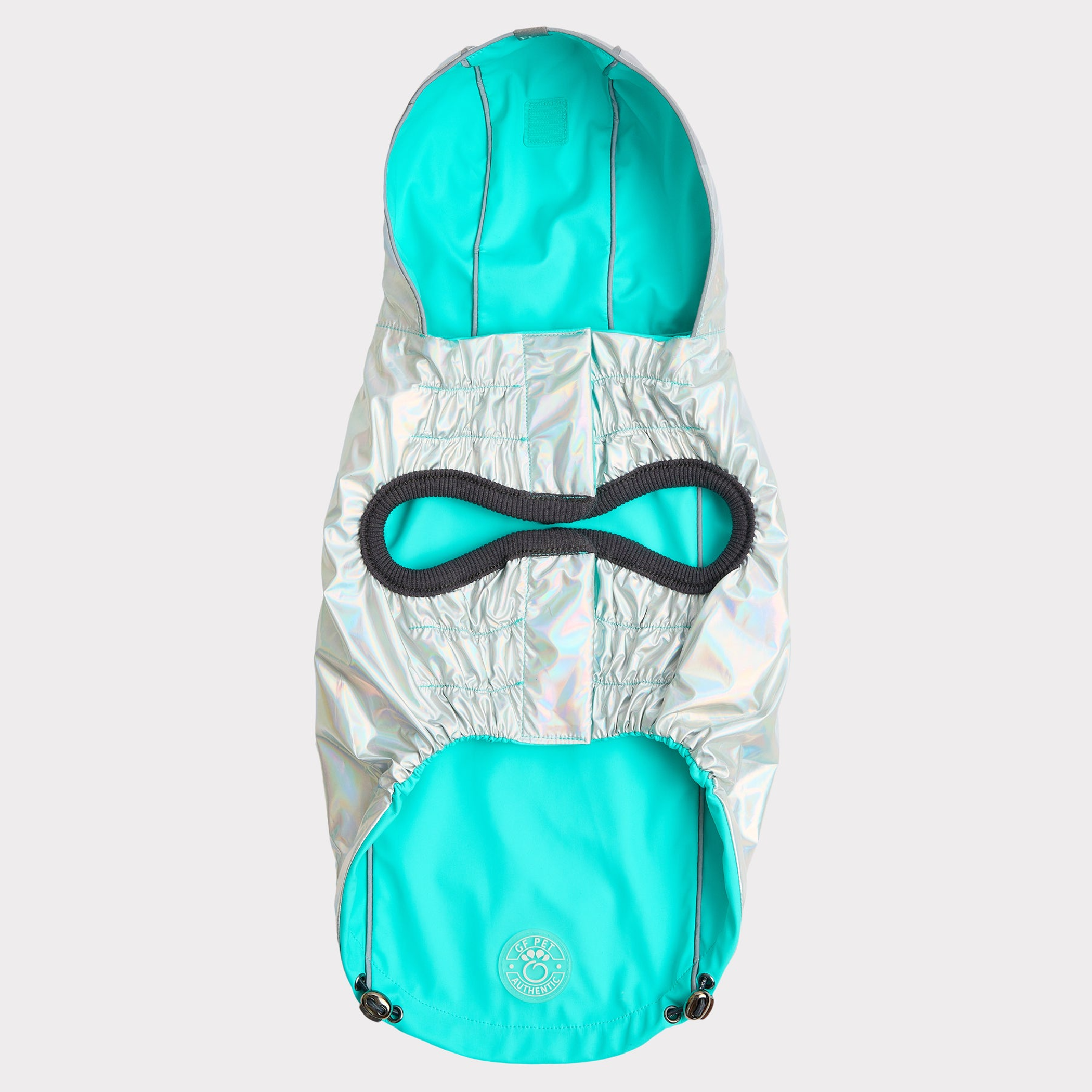 GF Pet Reversible Raincoat 3XL Neon Aqua-5