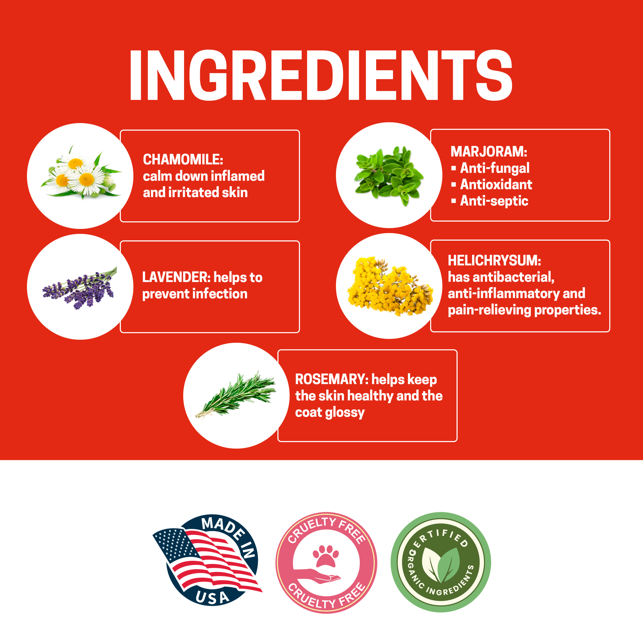 All-Natural Dog Shampoo (5 Treatment Options Available) 16 oz Red-2