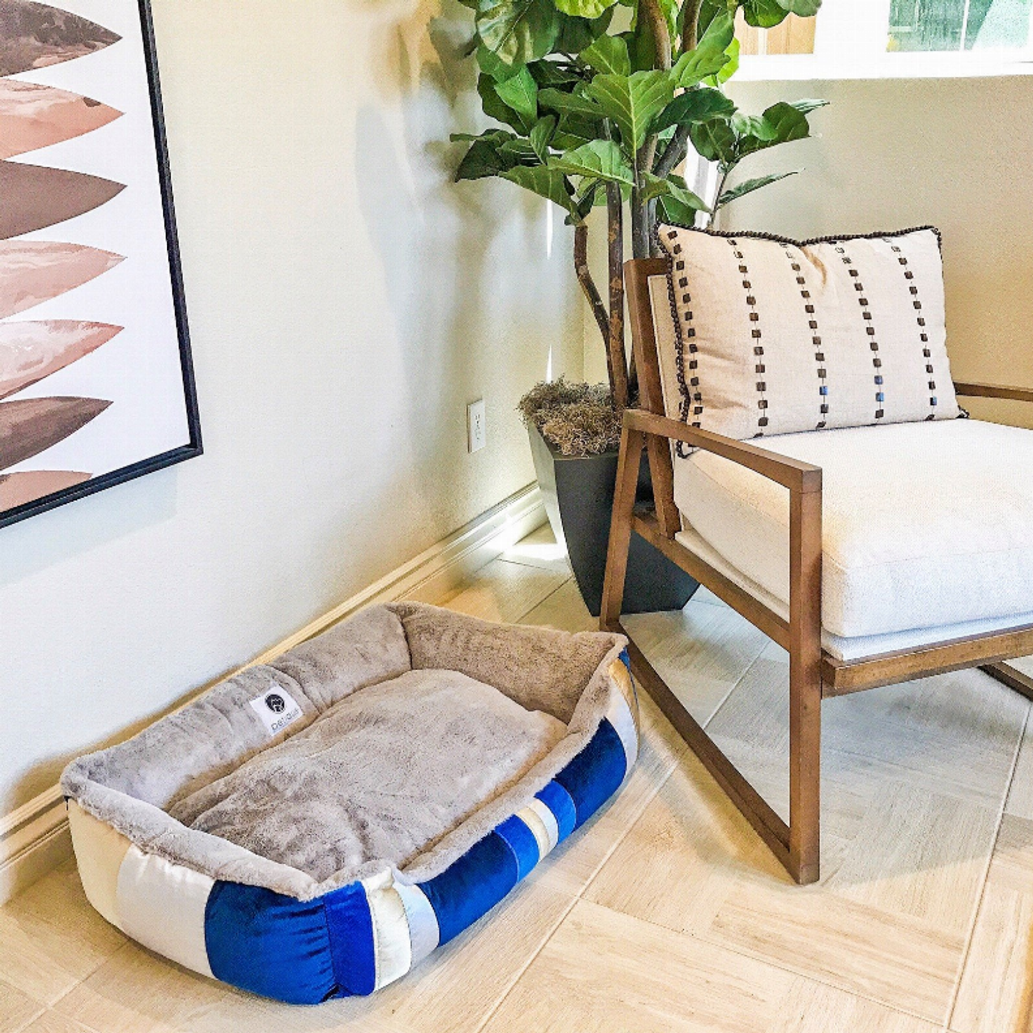 Golden Waves Reversible Pet Bed MEDIUM-10
