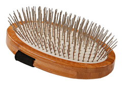 Bass Brushes- Style & Detangle Pet Brush Dark Bamboo Palm Style